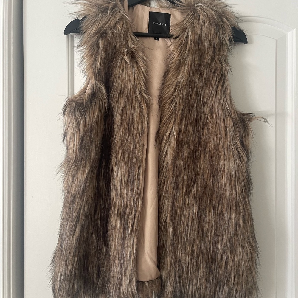 Dynamite Faux Fur Vest